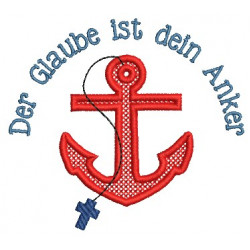 Stickdatei - Glaube ist mein Anker